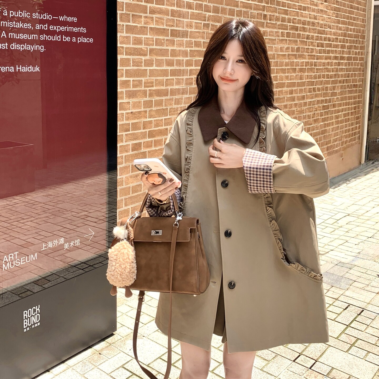 数据好巴恩风风衣外套2D073-66153-P165-K238,女装风衣,2D073