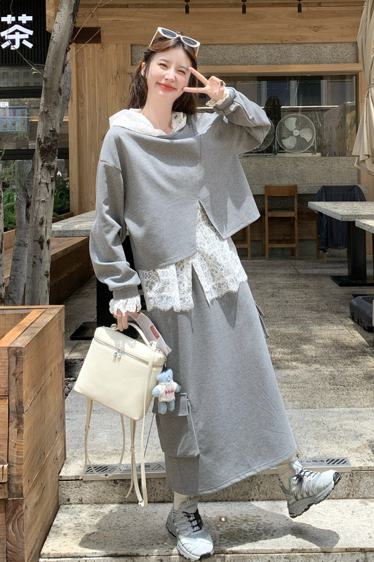 现货针织卫衣三件套2D073-66117-P175-K258,女装套装/套裙,2D073