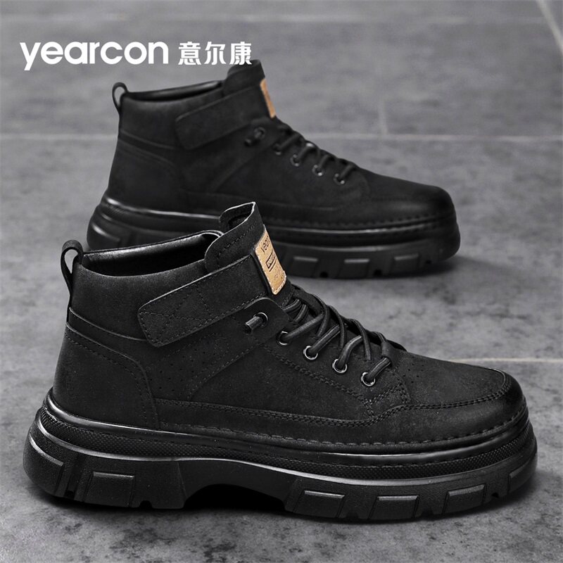 意尔康板鞋男鞋2026新款秋冬季百搭休闲皮鞋超火爆款男士运动鞋子