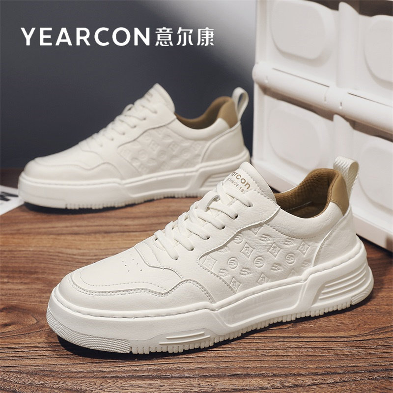 意尔康板鞋男鞋春秋冬季2026新款潮流高端小白鞋男士百搭休闲鞋子