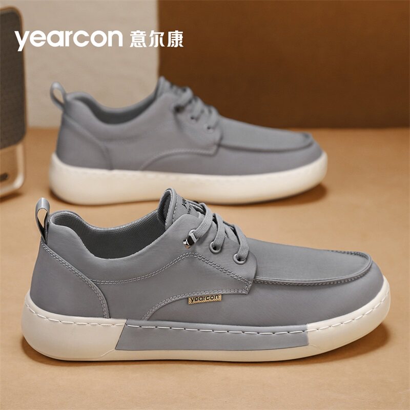 意尔康帆布鞋子男款2026春夏季透气懒人一脚蹬男士运动鞋休闲板鞋
