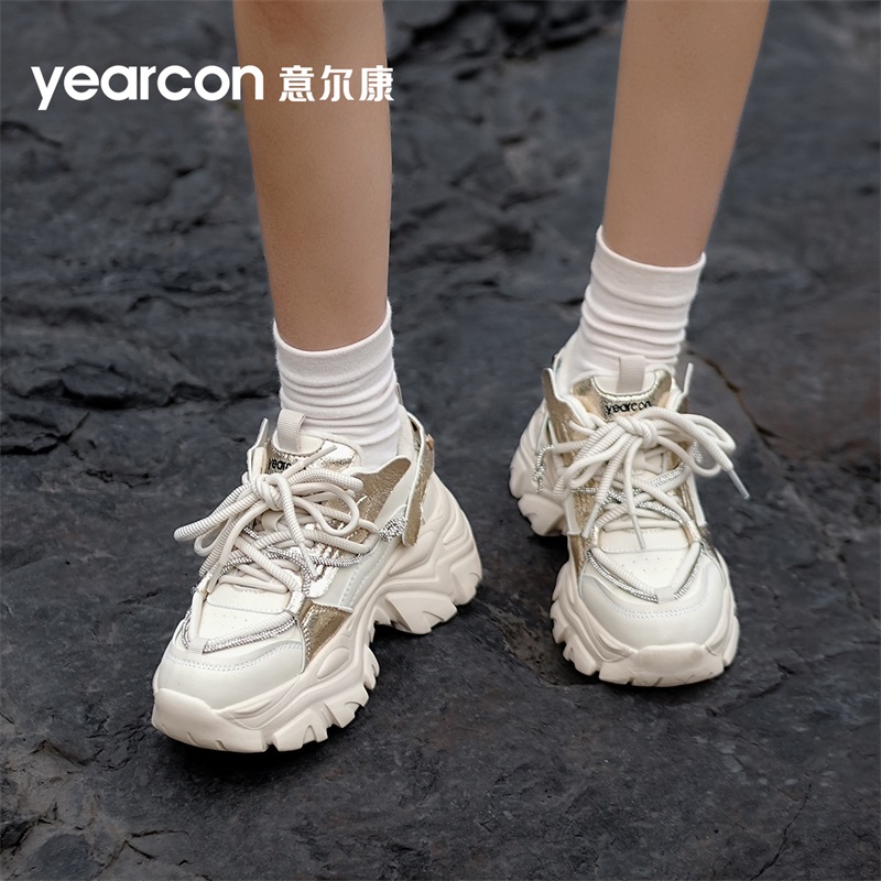 意尔康官方旗舰店爆款网面老爹鞋