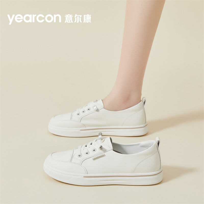 意尔康女鞋旗舰店百搭小白鞋子