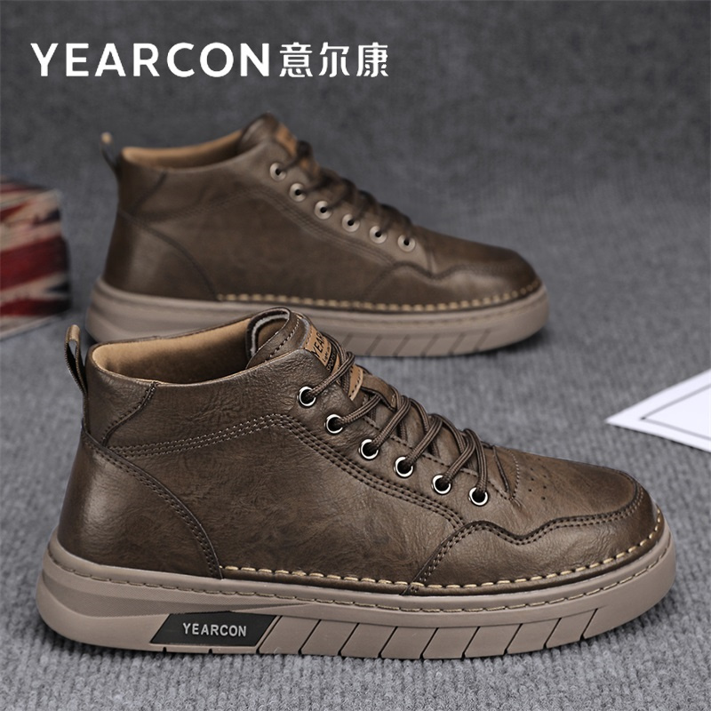 意尔康秋冬商务休闲皮鞋男士板鞋