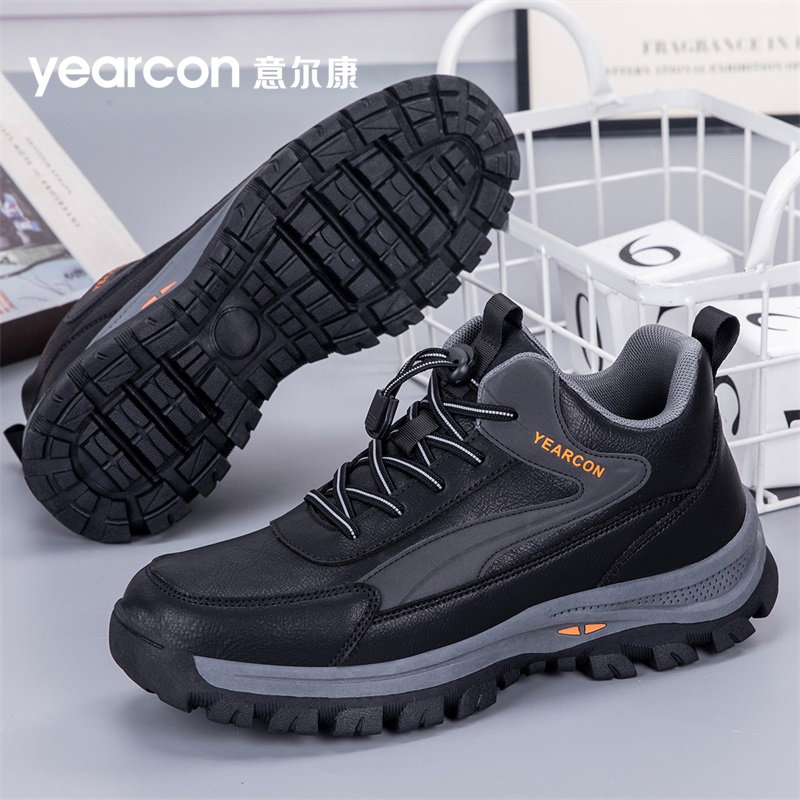 意尔康男鞋爸爸运动鞋新款中老年人舒适防滑健步鞋一脚蹬运动鞋子