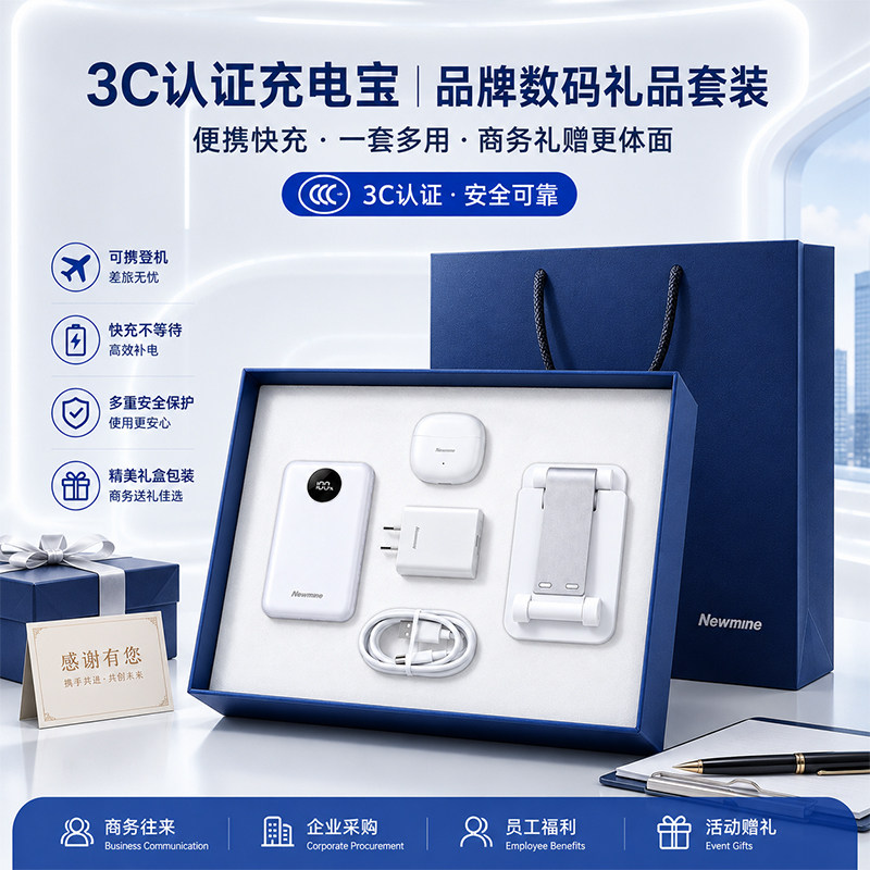 商务礼品纽曼充电宝礼盒送客户员创意礼盒/礼品套组