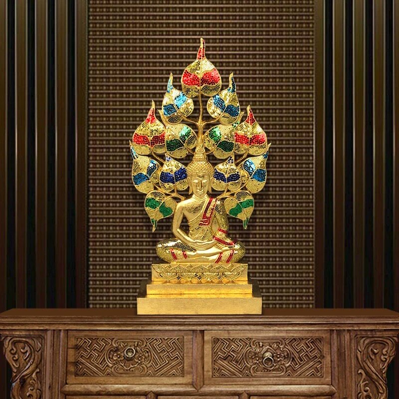 泰国工艺品精致禅意佛像入户客厅玄关镂空桌面摆件东南亚家居饰品