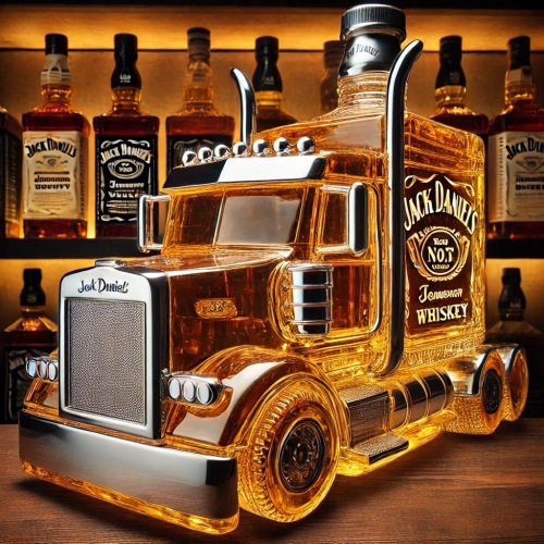 跨境新款汽车Classic Car Glass Wine Bottle 半卡车威士忌瓶