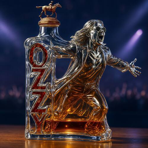 跨境新品Ozzy Osbourne Memorial 奥兹·奥斯本纪念威士忌酒瓶