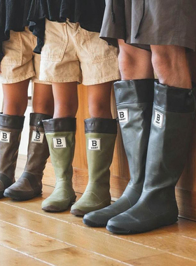 儿童雨靴女童水靴野鸟协会wbsj平替雨鞋户外雨林徒步水鞋防水靴子