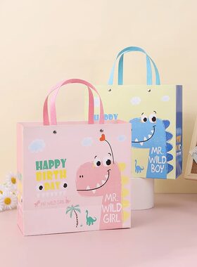 61六一儿童节学校幼儿园礼物袋宝宝卡通手提礼品袋生日可爱礼包装