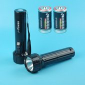 传统老式 普通1号大电池不用充电高亮安全聚光远射 单灯led手电筒装