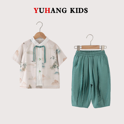 男童汉服套装夏季新中式古风唐装