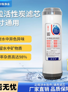 蓝珍珠10寸颗粒活性炭滤芯家用纯水机净水器直饮水机GAC十寸通用