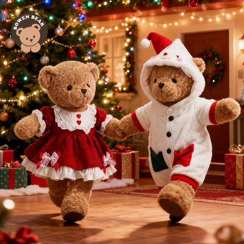 新品圣诞雪人熊公仔洛丽塔小熊