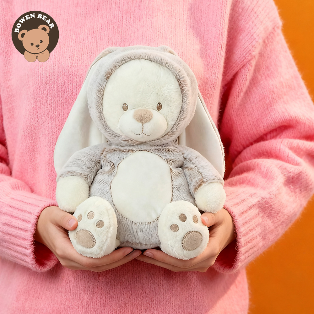 柔软泰迪熊公仔帽子可脱