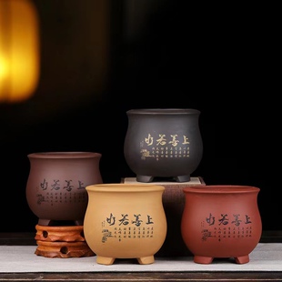 厂家直销精品紫砂花盆小多肉植物盆景盆矮小君子兰花盆文竹菖蒲盆