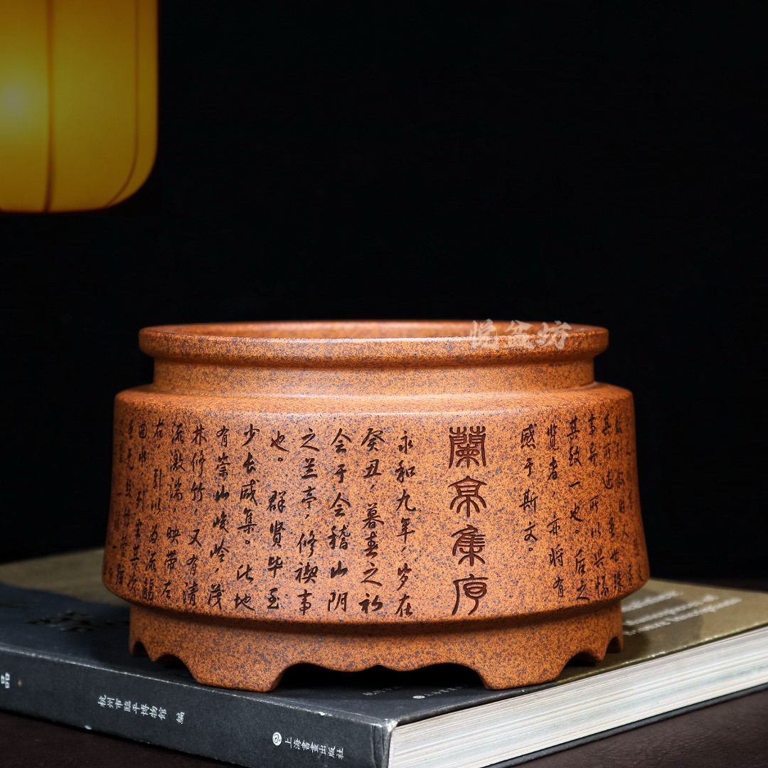 特价精品柴烧紫砂花盆小多肉菖蒲金弹子盆景盆黄杨桌面绿植陶瓷盆