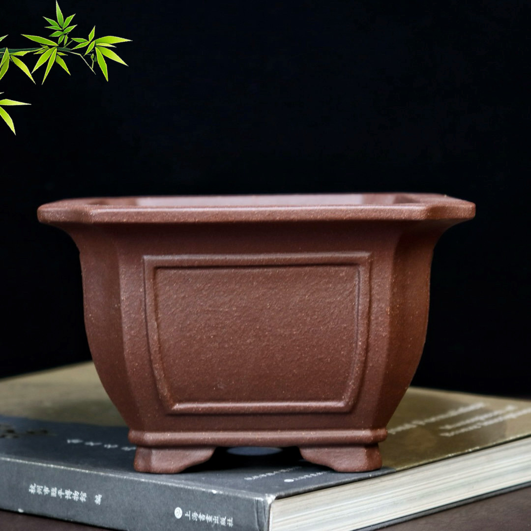 精品紫砂花盆手工四方盆景盆小多肉云竹金弹子专用盆栽盆桌面绿植