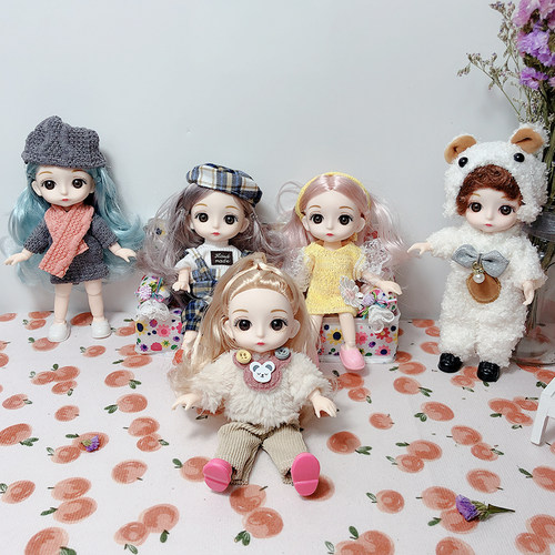 6寸16厘米衣服关节换装娃娃玩具
