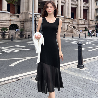 莫代尔连衣裙女夏背心吊带裙子