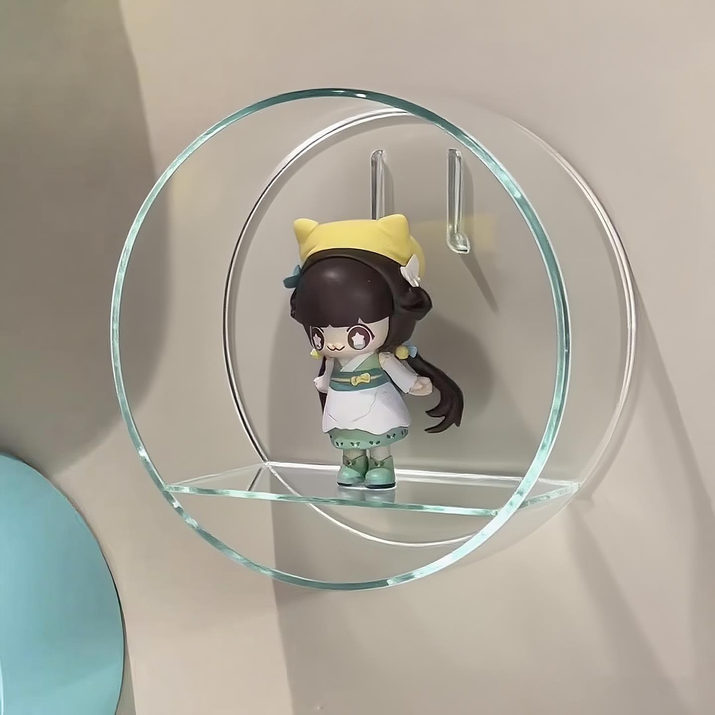 盲盒收纳展示架墙面壁挂式手办摆件置物架labubu泡泡玛特整理神器