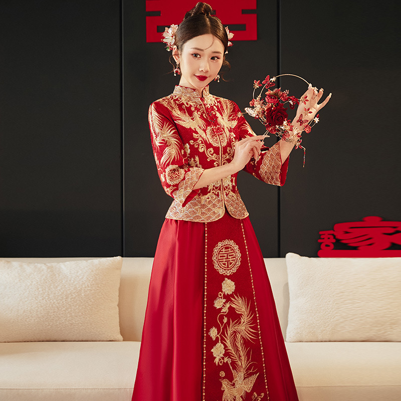 秀禾服新娘2025新款中式嫁衣结婚礼服新式小个子敬酒服夏季秀