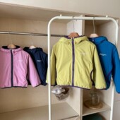 机能风防水防风户外两面穿男童冲锋衣外套女童连帽抓绒衣4儿童9岁