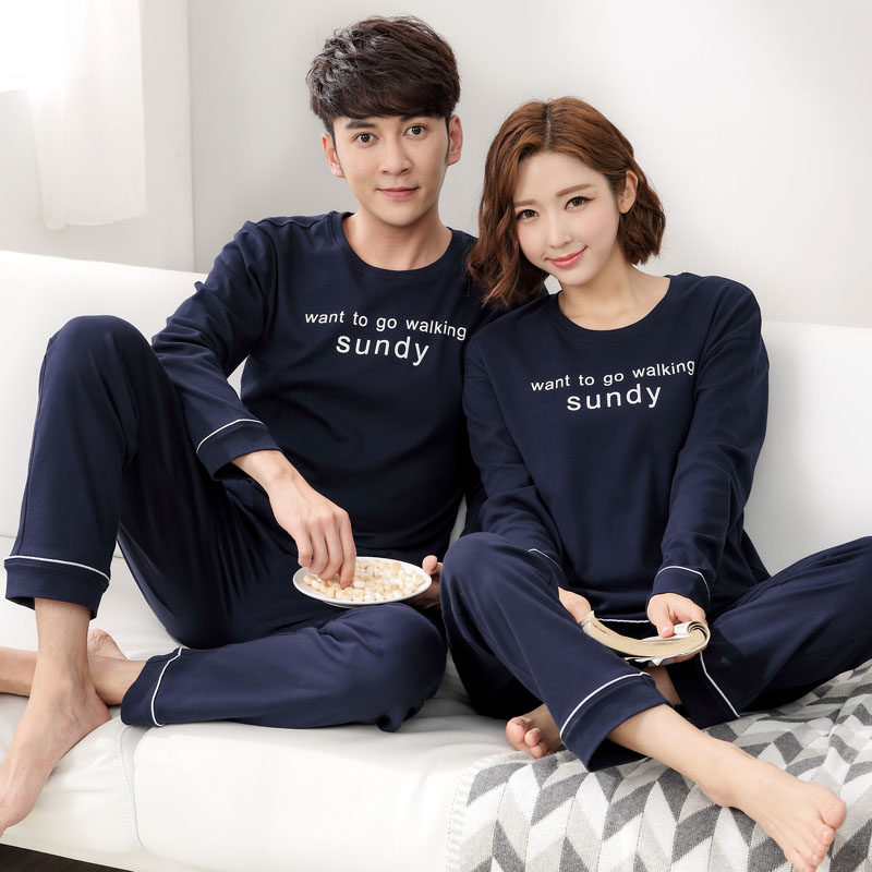 lovers pajamas Long sleeve pure cotton Korean Edition Spring and autumn season Cotton pajamas man Youth Home Furnishings suitin the Lingerie/Men's underwear/Tracksuit , Pajamas/Home service package  category - from Buy2taobao.com to provide professional Taobao agent buy service