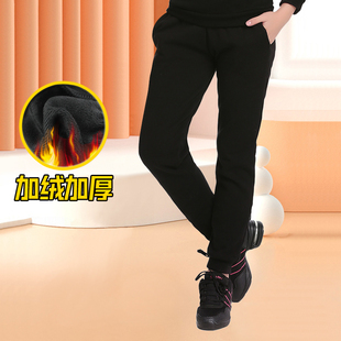 儿童舞蹈练功裤女秋冬加绒加厚女童形体裤黑色萝卜裤跳舞艺术体操