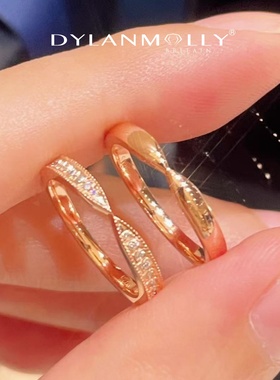 电镀真金的原创设计纯银对戒