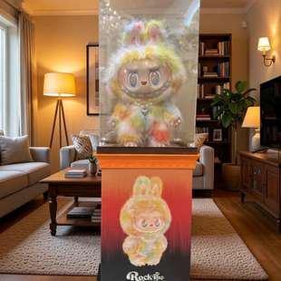 3D打印罗马柱底座适用于Rock扎染彩娃泡泡玛特防尘罩展示盒