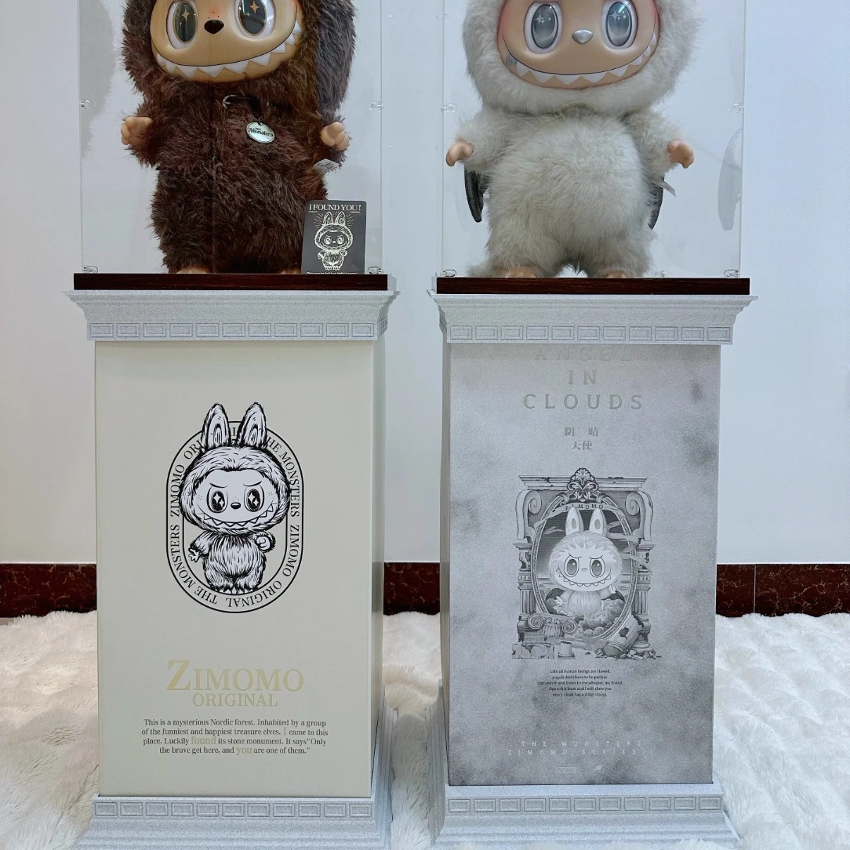 一体成型适用ZIMOMO大天使大首领LABUBU包装底座罗马柱3D打印定制