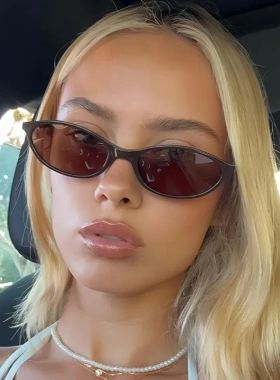 欧美复古椭圆小框太阳镜女士户外时尚穿搭墨镜男个性嘻哈辣妹眼镜