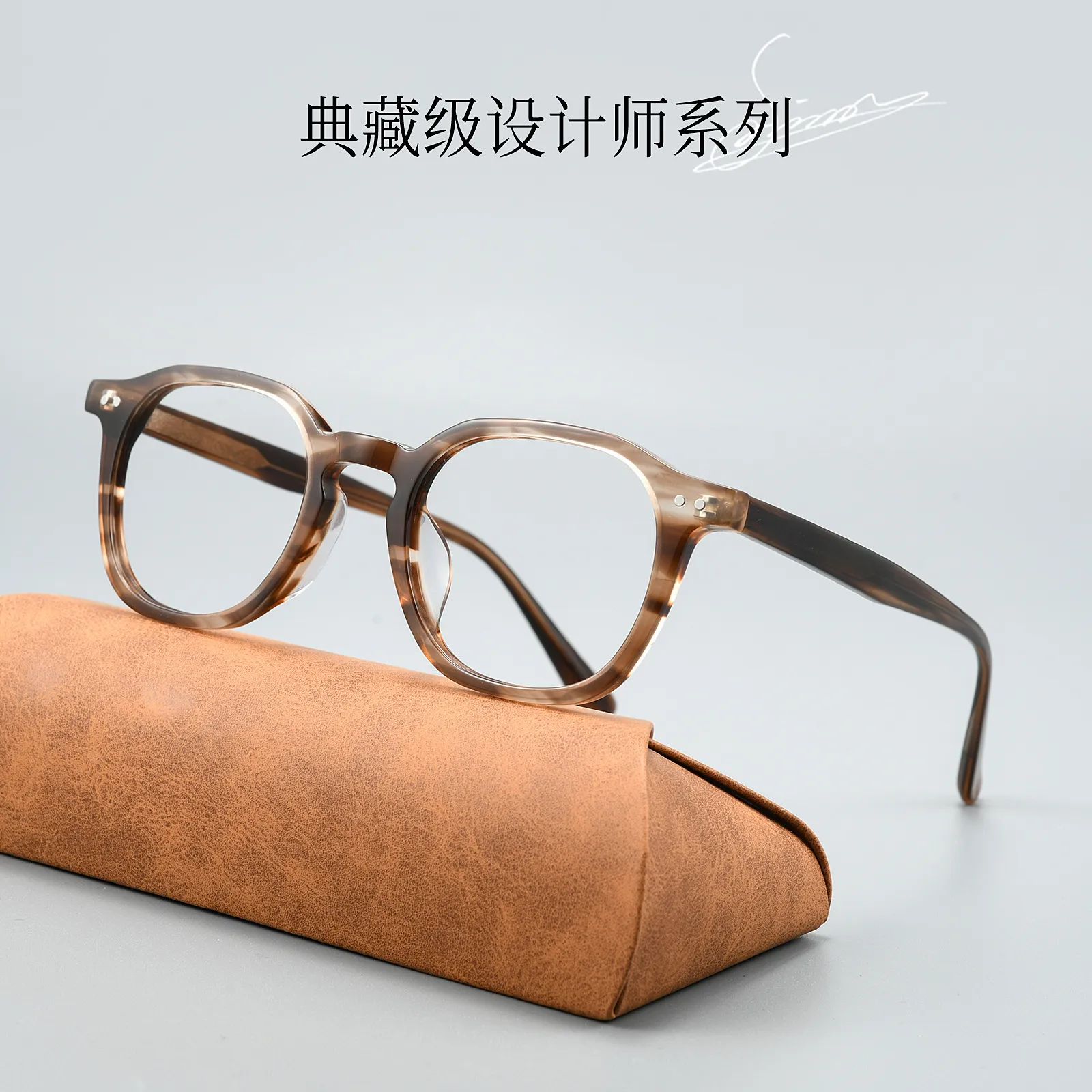 GG6013F玳瑁复古板材近视眼镜女小码高级感日系手作眼镜框架