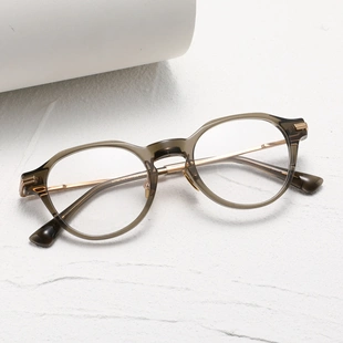纯钛弹力女款 素颜潮流眼镜 复古眉毛架999.9同款 NPM141新款
