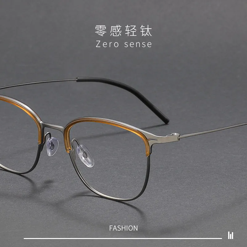 超轻7g商务款纯钛眉毛眼镜框男可配度数23857复古半框近视镜,ZIPPO/瑞士军刀/眼镜,防蓝光镜,淘宝优惠券,粉丝福利购,淘宝优惠卷