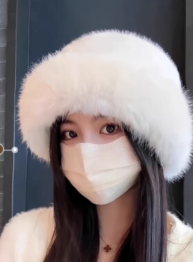 毛绒蒙古帽2025秋冬新款帽子