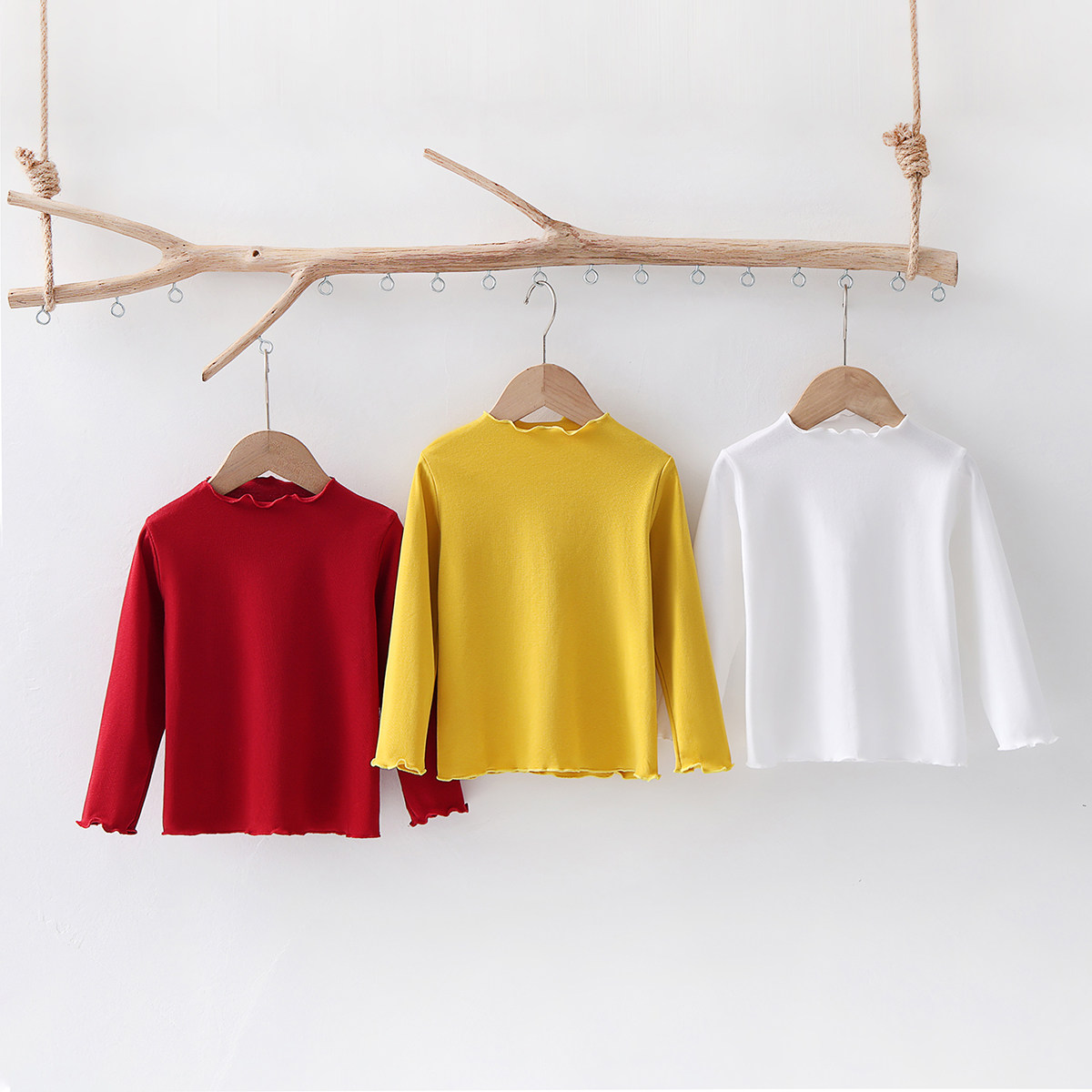 95%棉5%氨纶纯棉保暖女童长袖春秋精棉打底衫中领上衣女孩T恤,童装/婴儿装/亲子装,T恤,淘宝优惠券,粉丝福利购,淘宝优惠卷