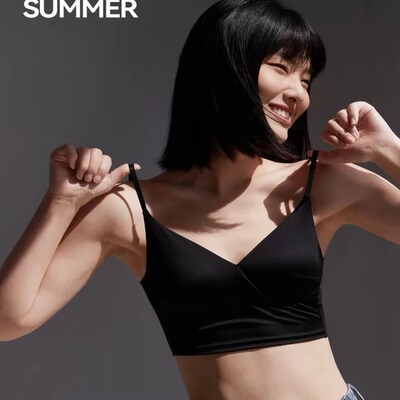 MRSQUEEN小时光泰国天然乳胶内衣文胸夏季薄款无钢圈法式女2件装