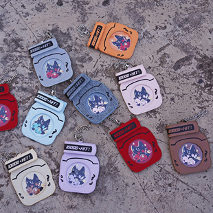 morning glory原创可爱喵咪拳击手套印花吧唧包卡包痛包挂件现货