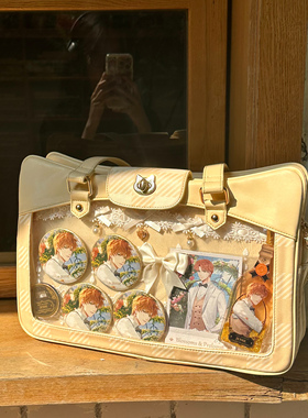 morning glory原创可爱猫契终点站手提单肩斜跨制服大容量痛包