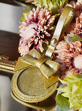 morning glory原创可爱蝶结挂饰多颜色徽章保护包异形圆形吧唧包