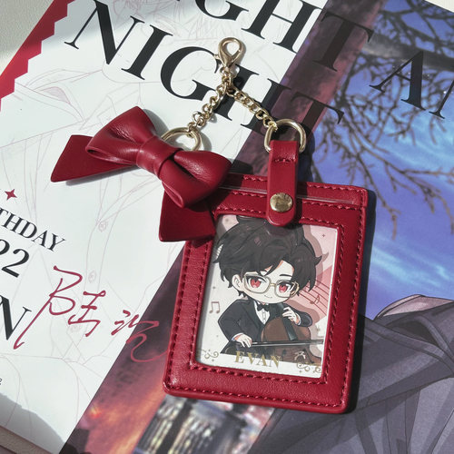 猫宁咕噜原创蝴蝶结吧唧卡包