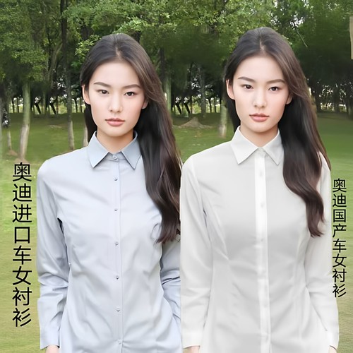 一汽奥迪4S修身女衬衫长袖工作服