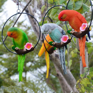 树木装饰鹦鹉鸟类模型花园庭院房地产小区装饰品摆件大嘴鸟工艺品