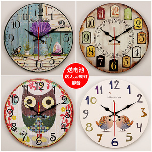 新款 复古工业风钟表客厅家用时钟创意高级感挂钟扫秒机芯挂墙时钟