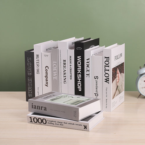 北欧酒柜假书仿真书书壳盒子摆件