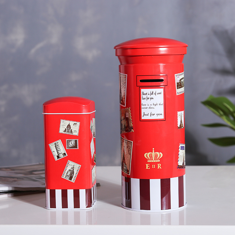 儿童存钱罐男孩可取邮筒硬币零钱收纳盒铁盒子车载创意信箱储蓄罐