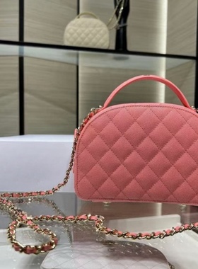 25C春夏新款女包包 真皮菱格链条斜挎小包贝壳包盒子包潮AP4438Y